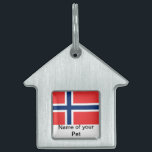 Pet Tag with Flag of Norway<br><div class="desc">Show off your love for Norway while keeping your furry friend safe with our charming pet tag featuring the flag of Norway! Crafted with attention to detail, this pet tag is not just a functional accessory; it’s a celebration of Norwegian pride. The eye-catching design prominently displays the iconic Norwegian flag,...</div>