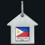 Pet Tag with Flag of Philippines<br><div class="desc">Show your pet's pride with this adorable pet tag featuring the flag of the Philippines! Crafted with care, this pet tag is not only a practical accessory for your furry friend but also a tribute to Filipino heritage. The flag design prominently showcases the vibrant colors of the Philippines, making it...</div>