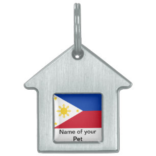 Pet Tag with Flag of Philippines