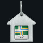 Pet Tag with Flag of Portland City<br><div class="desc">Give your furry friend a touch of Portland pride with our exclusive pet tag featuring the flag of Portland! Crafted with meticulous attention to detail, this pet tag is more than just a practical accessory; it’s a celebration of Portland’s unique character and cultural identity. The stylish design prominently showcases the...</div>