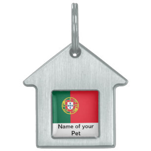Pet Tag with Flag of Portugal