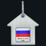 Pet Tag with Flag of Russia<br><div class="desc">Elegant Pet Tag with Flag of Russia. This product its customizable.</div>
