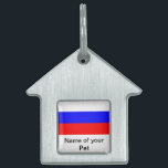 Pet Tag with Flag of Russia<br><div class="desc">Elegant Pet Tag with Flag of Russia. This product its customizable.</div>