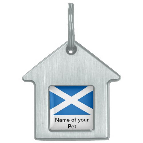 Pet Tag with Flag of Scotland