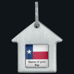Pet Tag with Flag of Texas State<br><div class="desc">Add a touch of Texas pride to your furry friend’s gear with our exclusive pet tag featuring the flag of Texas! Crafted with both style and practicality in mind, this Texas-themed pet tag is more than just a functional accessory; it’s a celebration of Texas' vibrant heritage. The design prominently displays...</div>