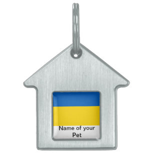 Pet Tag with Flag of Ukraine