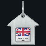 Pet Tag with Flag of United Kingdom<br><div class="desc">Elevate your pet's style with our exclusive pet tag featuring the flag of the United Kingdom! Crafted with meticulous attention to detail, this pet tag is more than just a functional accessory; it's a celebration of British heritage and national pride. The bold design proudly showcases the iconic elements of the...</div>