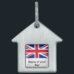 Pet Tag with Flag of United Kingdom<br><div class="desc">Elevate your pet's style with our exclusive pet tag featuring the flag of the United Kingdom! Crafted with meticulous attention to detail, this pet tag is more than just a functional accessory; it's a celebration of British heritage and national pride. The bold design proudly showcases the iconic elements of the...</div>