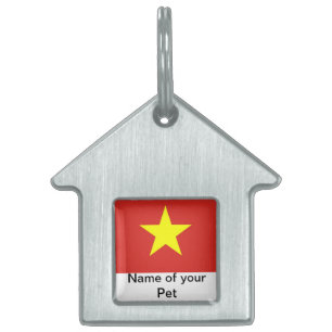 Pet Tag with Flag of Vietnam