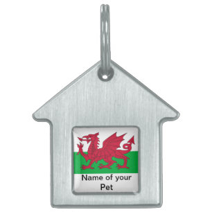 Pet Tag with Flag of Wales