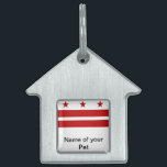 Pet Tag with Flag of Washington DC<br><div class="desc">Give your furry friend a stylish and patriotic touch with our exclusive pet tag featuring the flag of Washington DC! This durable and eye-catching pet tag is perfect for pet owners who want to showcase their pride in the nation's capital while keeping their pet safe. The vibrant design prominently displays...</div>