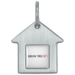 Green Tree  Pet Tags