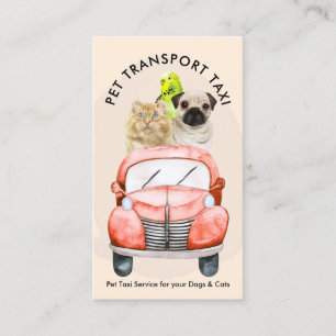 Pet Taxi To Vet Appointments Business Card