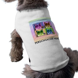 Pet Tees - Pop Art Cat petshirt