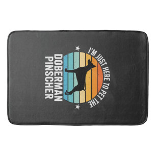 Pet The Doberman Pinscher Retro Bath Mat