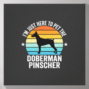 Pet The Doberman Pinscher Retro Canvas Photo Tile