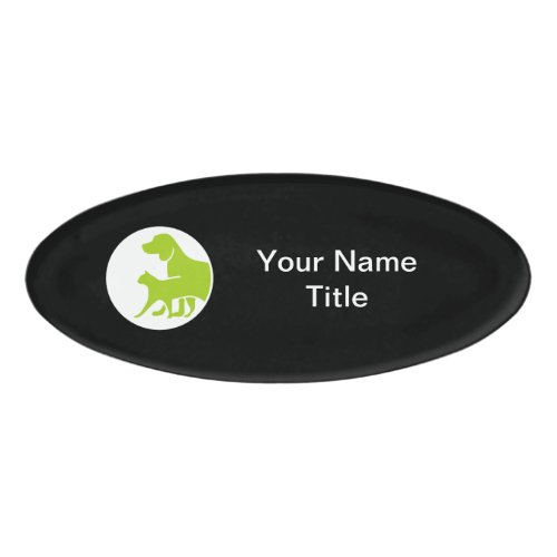 Pet Theme Dog And Cat Design Name Tag