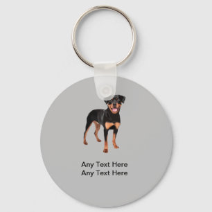 Pet Theme Rottweiler Dog Keychain