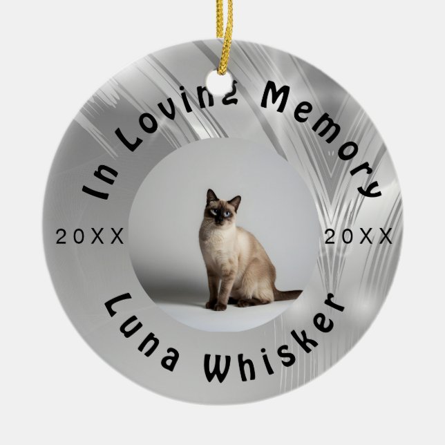Pet Timeline Photo Memory Frame Art Ceramic Ornament (Front)
