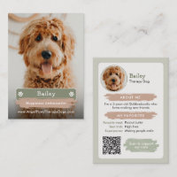Pet Trading Card, Photo & QR Code Therapy Dog