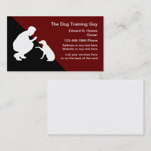 Pet Training Services  Business Card
