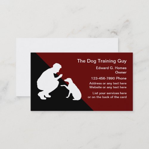 Pet Training Services  Business Card