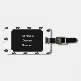 Pet Travel Luggage Tag w/ leather strap