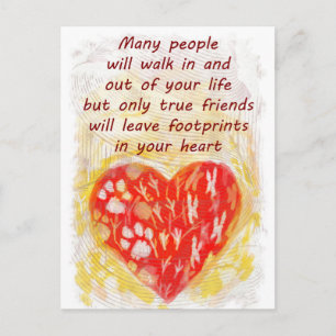 Pet true friend quote postcard
