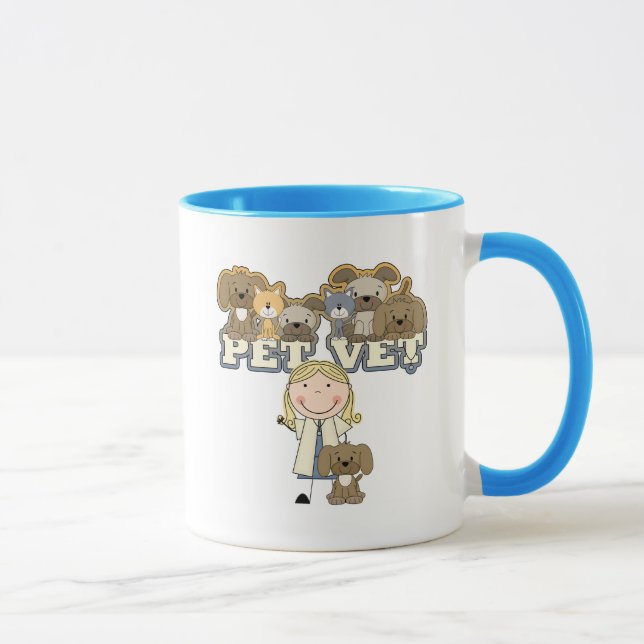 Pet Vet Blond Female Tshirts and Gifts Mug (Right)