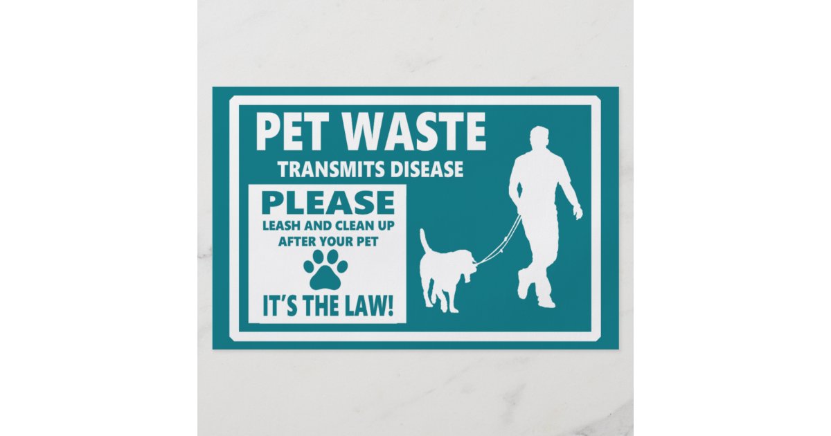 PET WASTE - Courtesy Notice Flyer | Zazzle