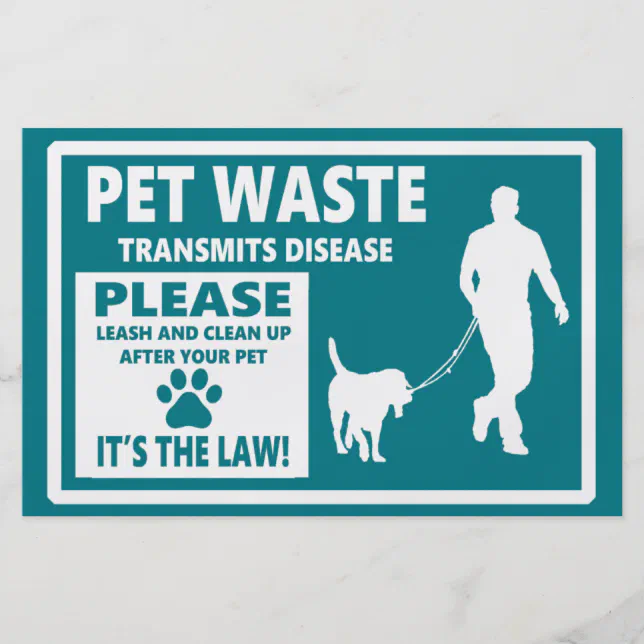 PET WASTE - Courtesy Notice Flyer | Zazzle