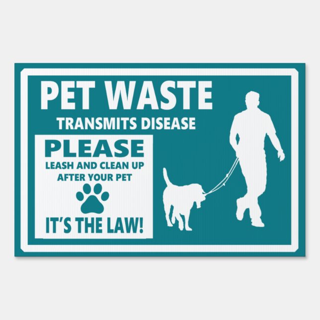 PET WASTE - Courtesy Notice Sign (Front)