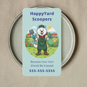 Pet Waste Removal Friendly Dog Poop Scooper Blue Business Card