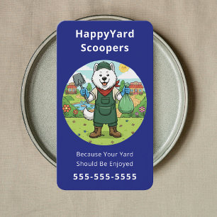 Pet Waste Removal Friendly Dog Poop Scooper Blue Business Card