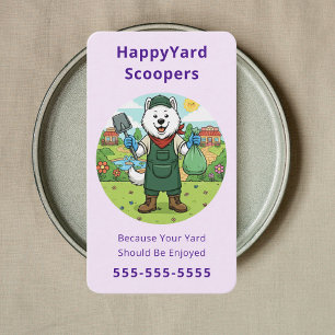 Pet Waste Removal Friendly Dog Poop Scooper Purple Business Card
