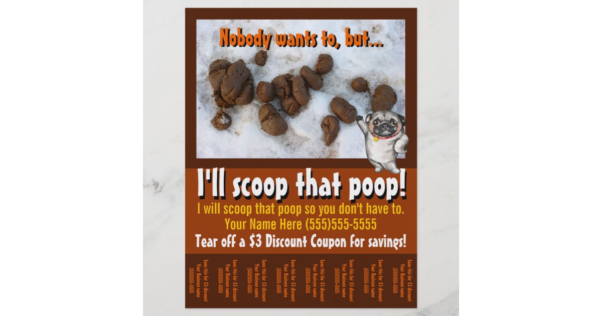 Pet Waste Removal.Pooper Scooper.Custom promo Flyer ...