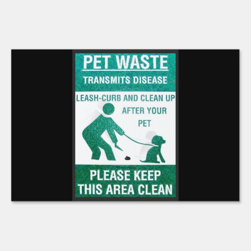 Pet Waste Yard Sign