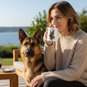  Pet Watercolor  Shepard Personalize Coffee Mug