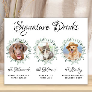 Pet Wedding Dog Bar Signature Drinks 3 Photo Poster