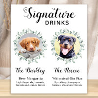 Pet Wedding Dog Signature Drinks Custom 2 Photo