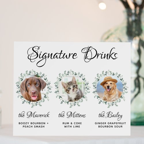 Pet Wedding Signature Cocktails Dog Bar 3 Photos Foam Board