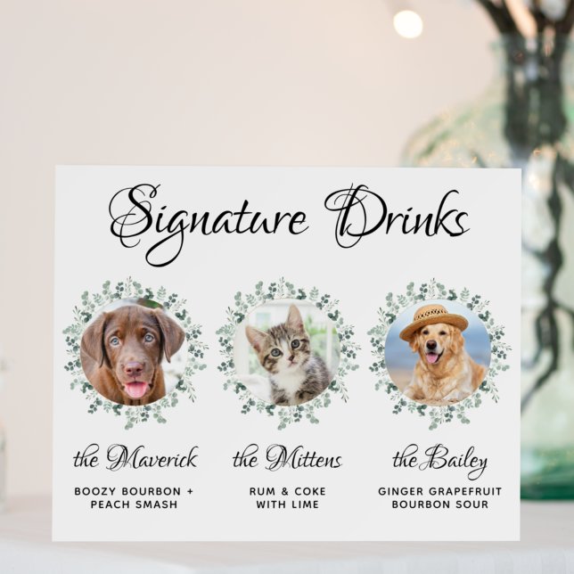 Pet Wedding Signature Cocktails Dog Bar 3 Photos Foam Board (Creator Uploaded)