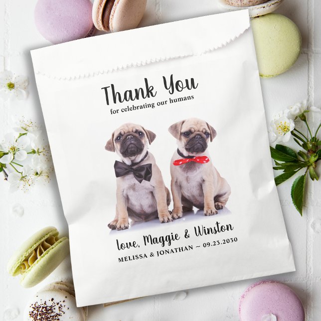Pet Wedding Thank You Personalized Photo Dog  Favor Bag (Creator Uploaded)