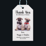 Pet Wedding Thank You Personalized Photo Dog Gift Tags<br><div class="desc">Thank You for celebrating our humans! Include your best dog in your wedding with his own treat bar for your guests. Perfect for dog lovers, and a special dog treat bar will be a hit at your wedding. This dog treat favor bag coordinates with our We Love Our Dog As...</div>