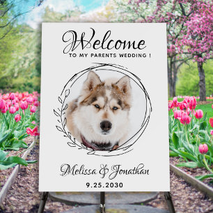 Pet Wedding Welcome Custom Dog Lover Photo Foam Board