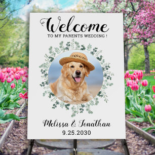 Pet Wedding Welcome Personalized Dog Photo Foam Board