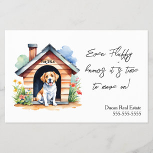 Pet with "For Sale" Sign Real Estate Marketing Flyer