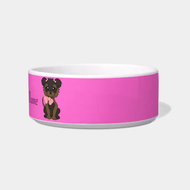 Pet YORKIE Terrier Dog water bowl or Food Dish Zazzle