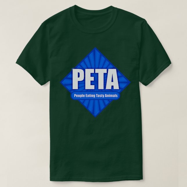 PETA People Eating Tasty Animals T-Shirt (Design Front)
