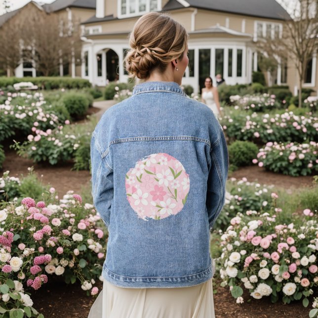 Petal Bells of Easter Morn Denim Jacket (Wedding Back)